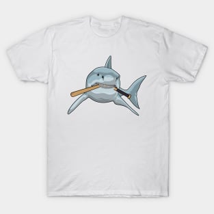 Shark at Baseball with Baseball bat T-Shirt